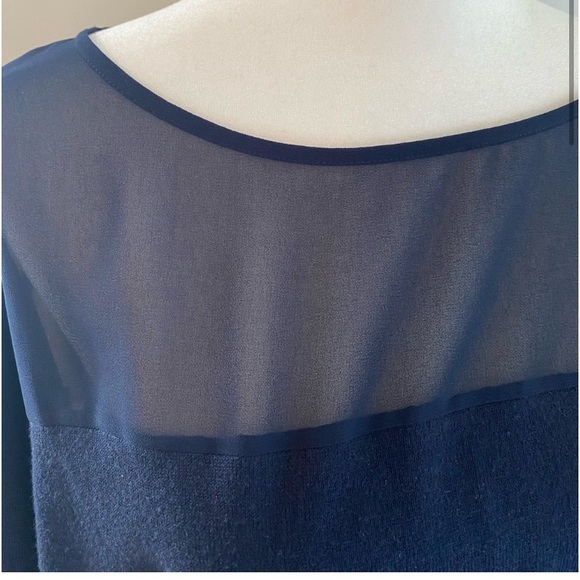 Banana Republic womens medium thin knit sweater pull on sheer silk minimalist - Picture 2 of 7